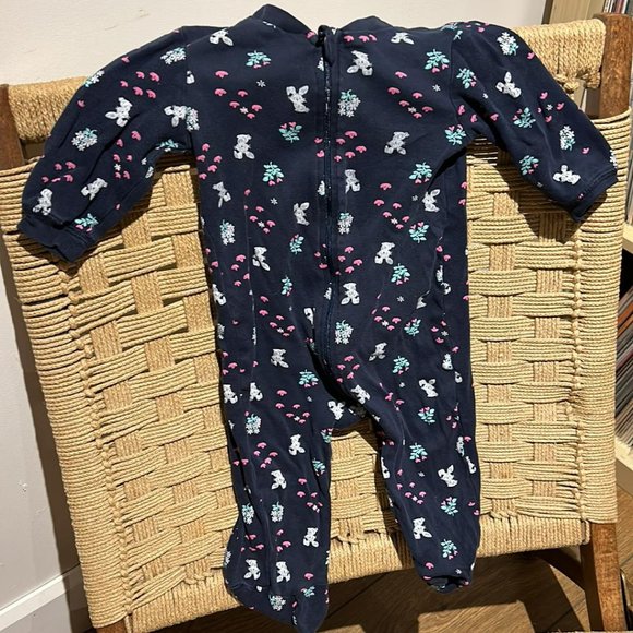 Blue Bunny and Flowers Pyjama - Picture 1 of 3